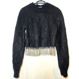 & Other Stories Mohair Wool Blend Cropped Fuzzy Sweater